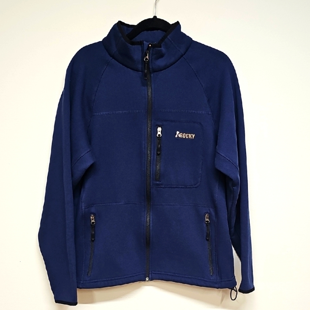 Rocky Navy Fleece Lined Jacket with Zippered Pockets